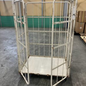 中古 カゴ台車 観音開きタイプ キャスター付き
